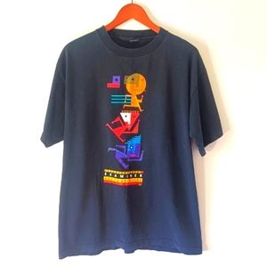 Vintage 1996 Gordon Studer Bay To Breakers Abstract Art T-Shirt